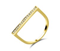 Gold Plated Silver Rings NSR-2253-GP